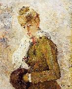 Berthe Morisot Winter aka Woman with a Muff, oil painting on canvas
